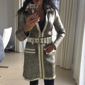 Silver Fancy Coat by Bebe. XS